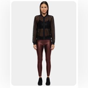 Koral Medium High Rise Lustrous Legging in Bordeaux